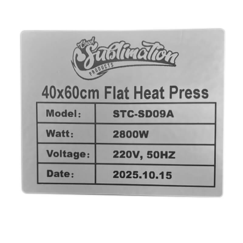 SB002 B 40x60cm Flat Heat Press