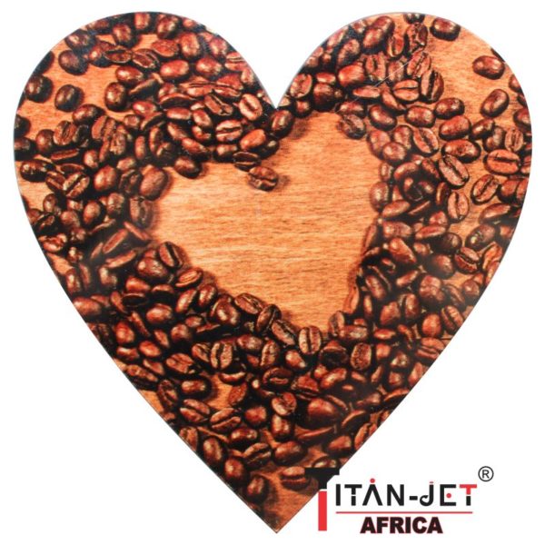 Titan-Jet Africa | Heart coaster MDF wood