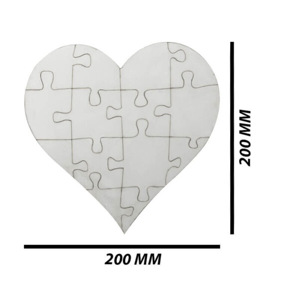 Titan-Jet Africa | Sublimation MDF 200x200mm heart puzzle 14 piece