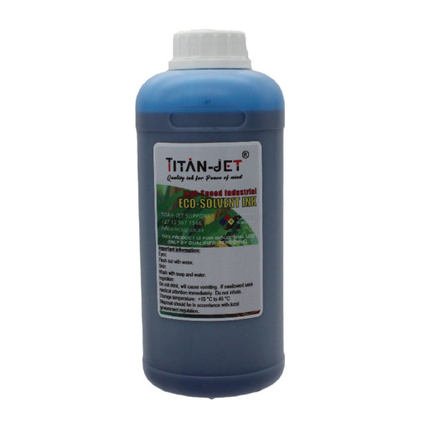 Titan-Jet Africa | High speed industrial eco solvent 1L cyan