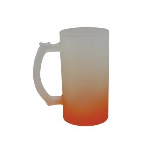 16oz Beer mug orange frosted (set of 2)
