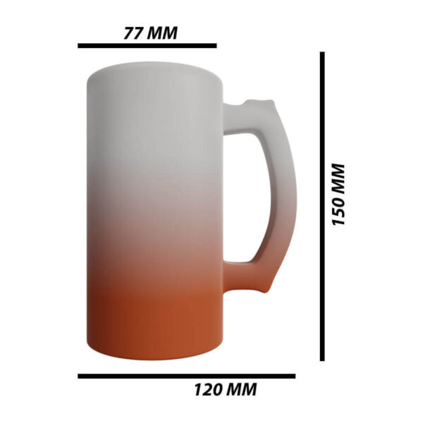Titan-Jet Africa | 16oz Beer mug orange frosted