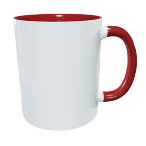 Red white sublimation mugs