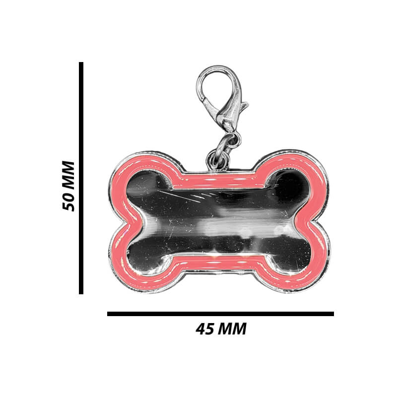 EN3054 M Engraving Dog Tag Pink