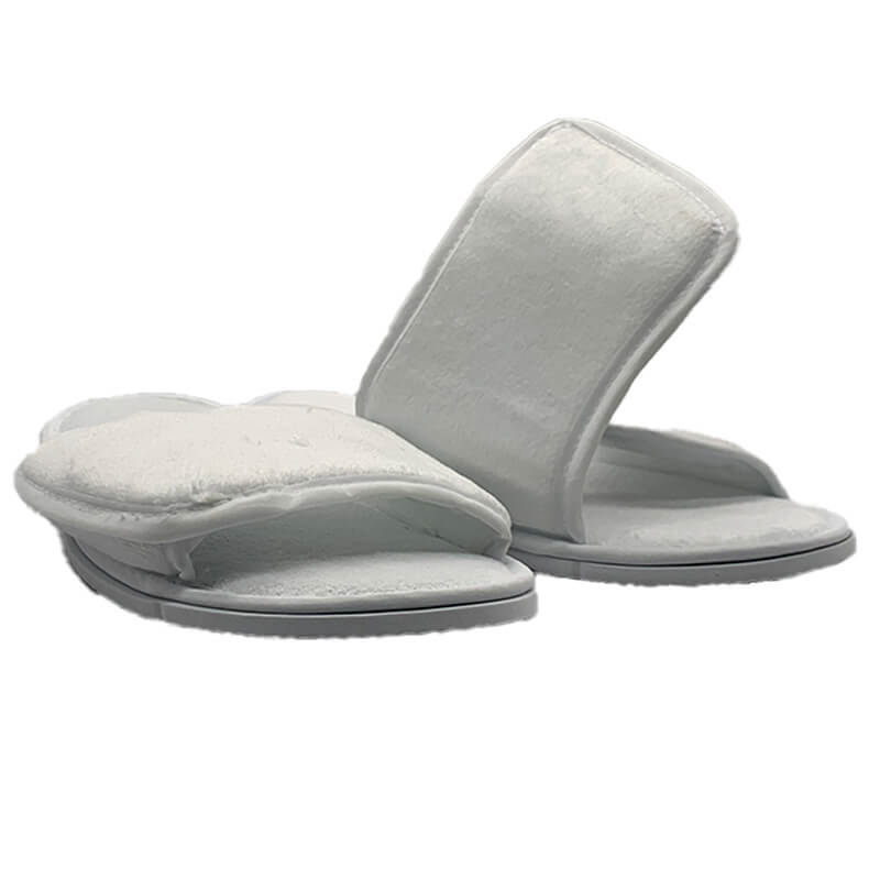 SB451 AP White Polyester Open Toe Hotel Slipper