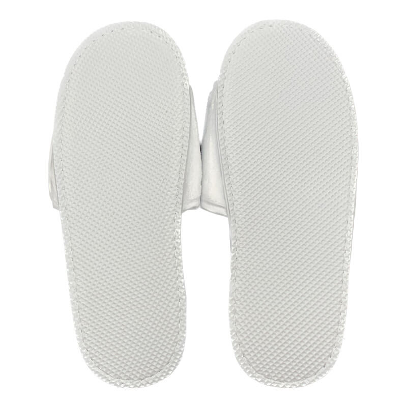 SB451 B White Polyester Open Toe Hotel Slipper