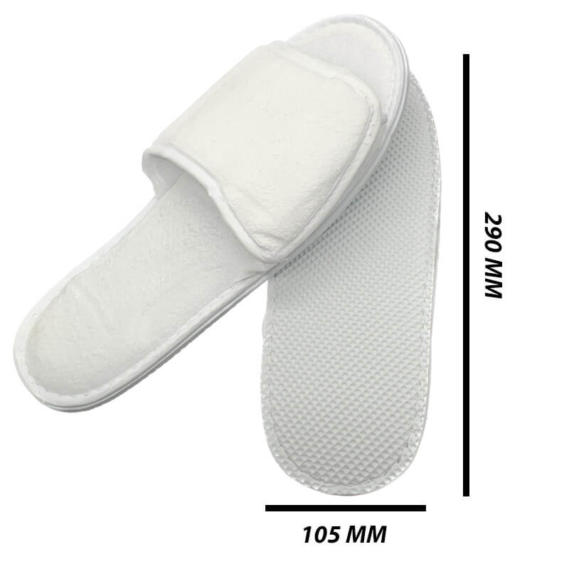 SB451 M White Polyester Open Toe Hotel Slipper