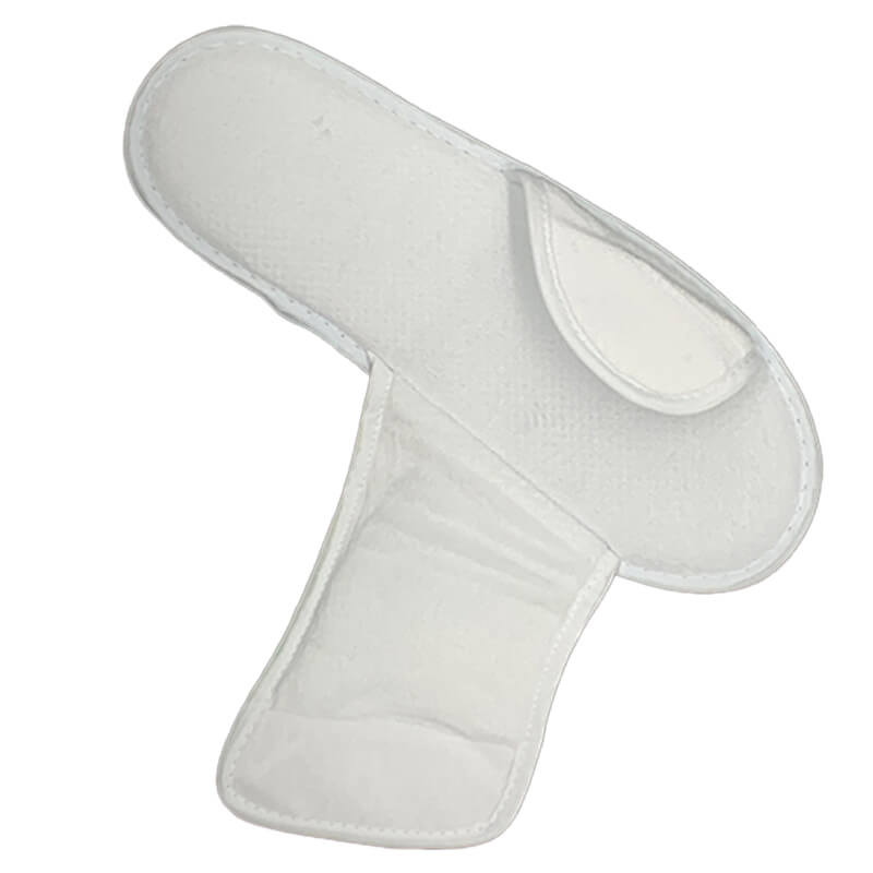 SB451 OP2 White Polyester Open Toe Hotel Slipper