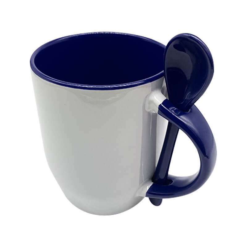 SB885 A Titan-Jet Africa | 12oz Blue Ceramic Mug With Spoon
