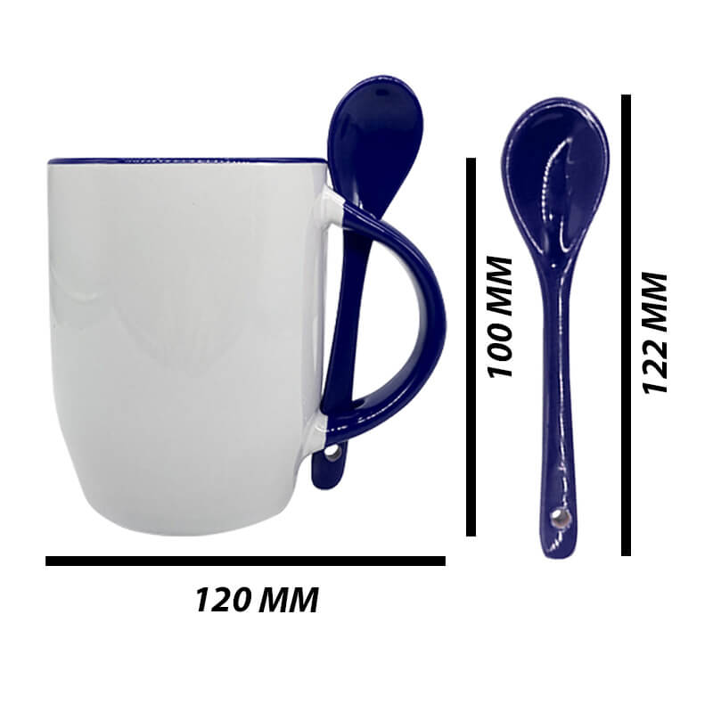SB885 M Titan-Jet Africa | 12oz Blue Ceramic Mug With Spoon