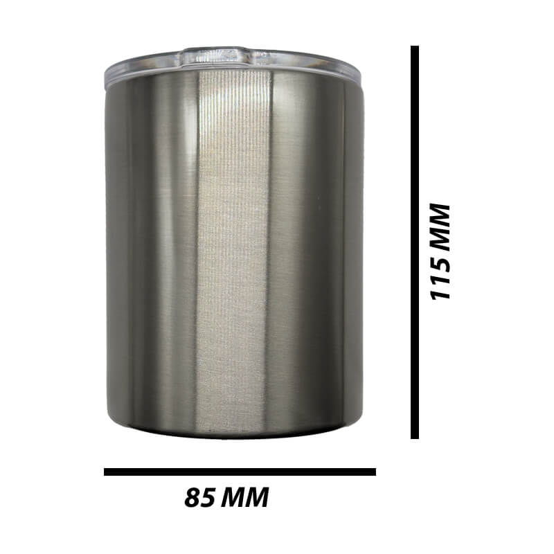 SB8067 M Titan-Jet Africa | 12oz Silver Stainless Steel Whiskey Tumbler