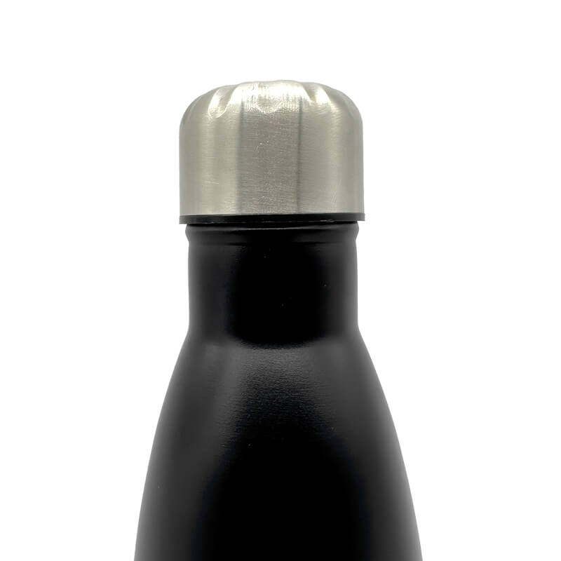 EN3440 C Titan-Jet Africa | Double wall stainless steel 500ml engraving water bottle black