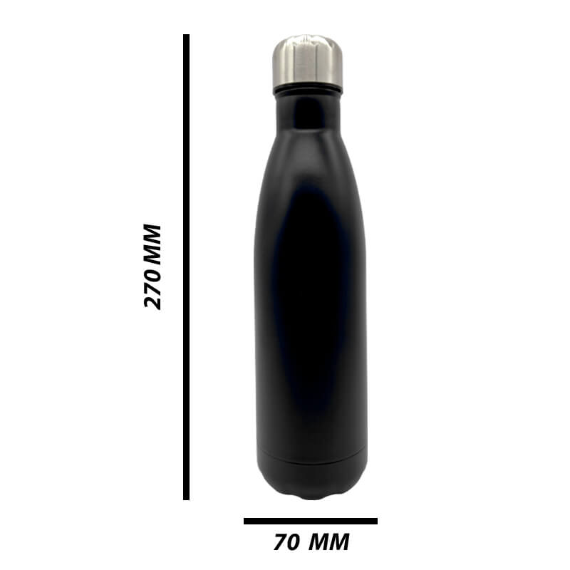 EN3440 M Titan-Jet Africa | Double wall stainless steel 500ml engraving water bottle black
