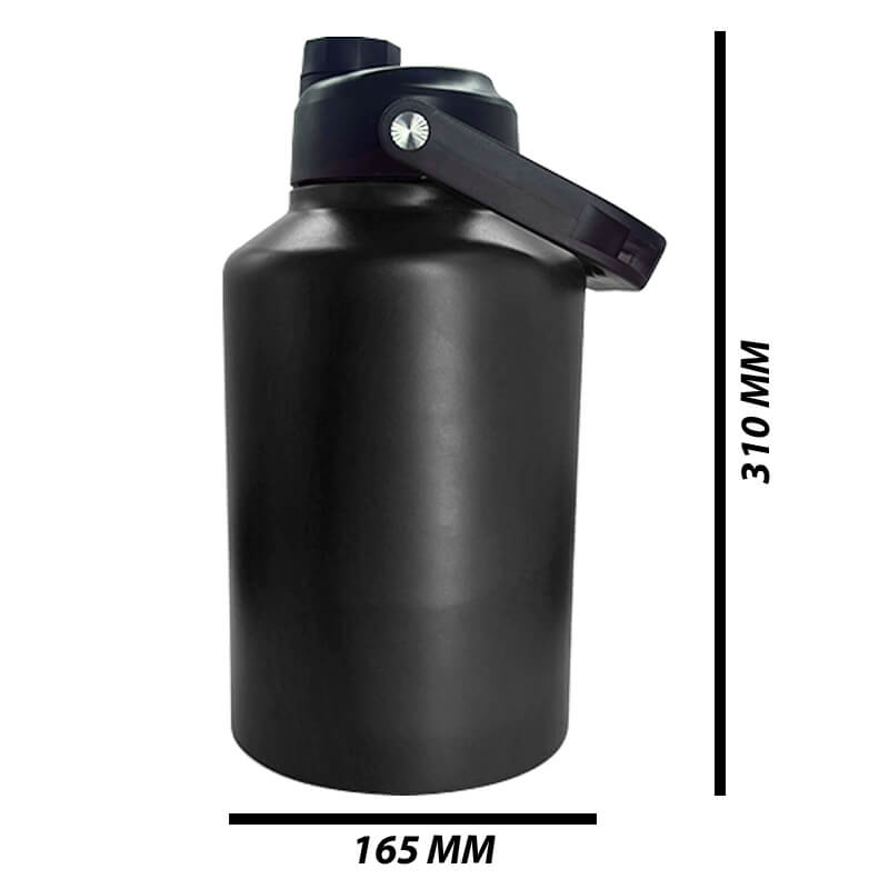 EN3054 M Titan-Jet Africa | Double Wall Stainless Steel Engraving 128oz (3.8L) Camper Water Tank Black