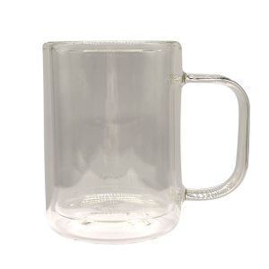 15oz Clear Double Wall Glass Mug