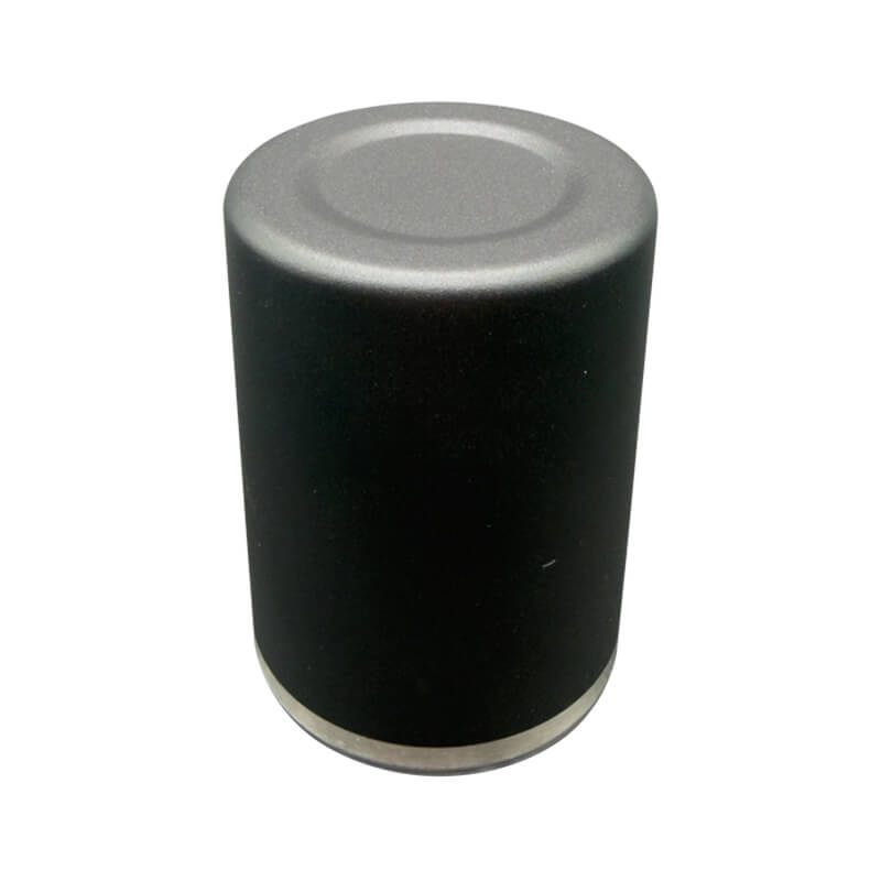 EN3413 B 3oz Black Stainless Steel Skinny Shooter Glass