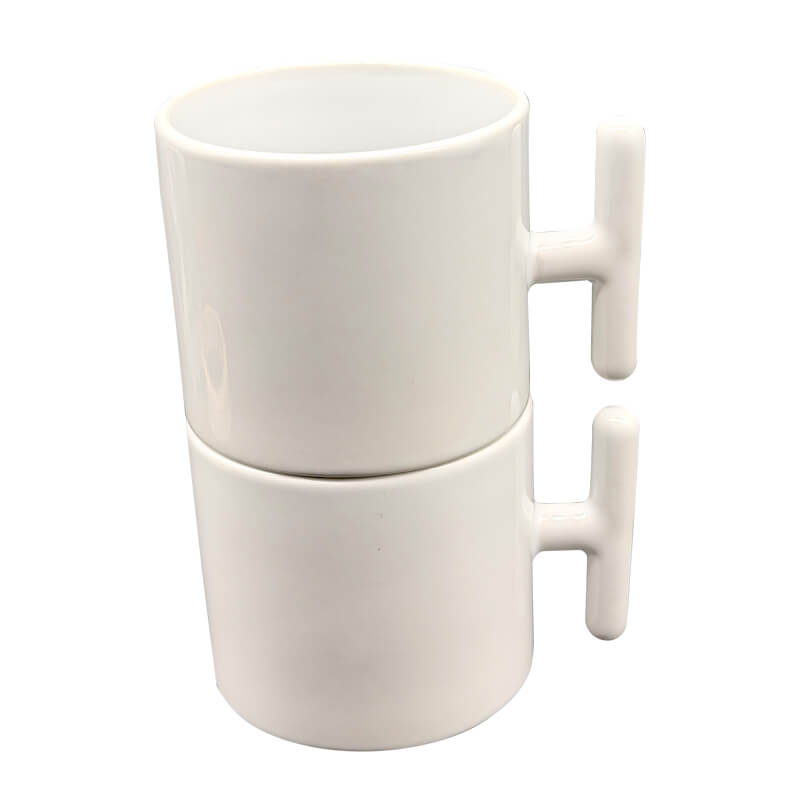 SB779 F 1 10oz White Ceramic T-Handle Mug