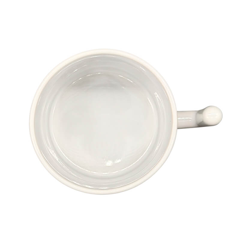 SB779 T 10oz White Ceramic T-Handle Mug