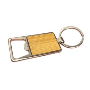 ENG Metal Bamboo Keyring 007 Bottle Opener