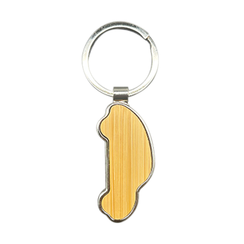 EN319 F ENG Metal Bamboo Keyring 006 Car