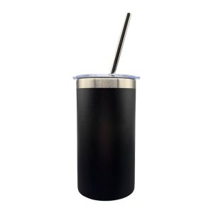 Double Wall Stainless Steel 12oz (355ml) Engraving Skinny Tumbler Black