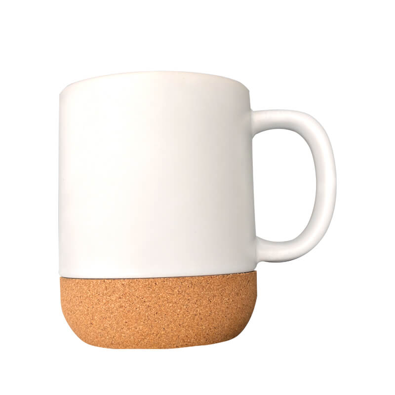 SB1041 F 11oz White Ceramic Cork Mug
