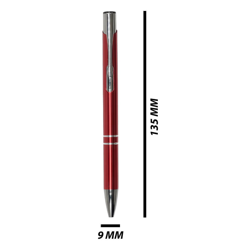 EN3520 M Engraving Oxford Ballpoint Pen Metallic Red