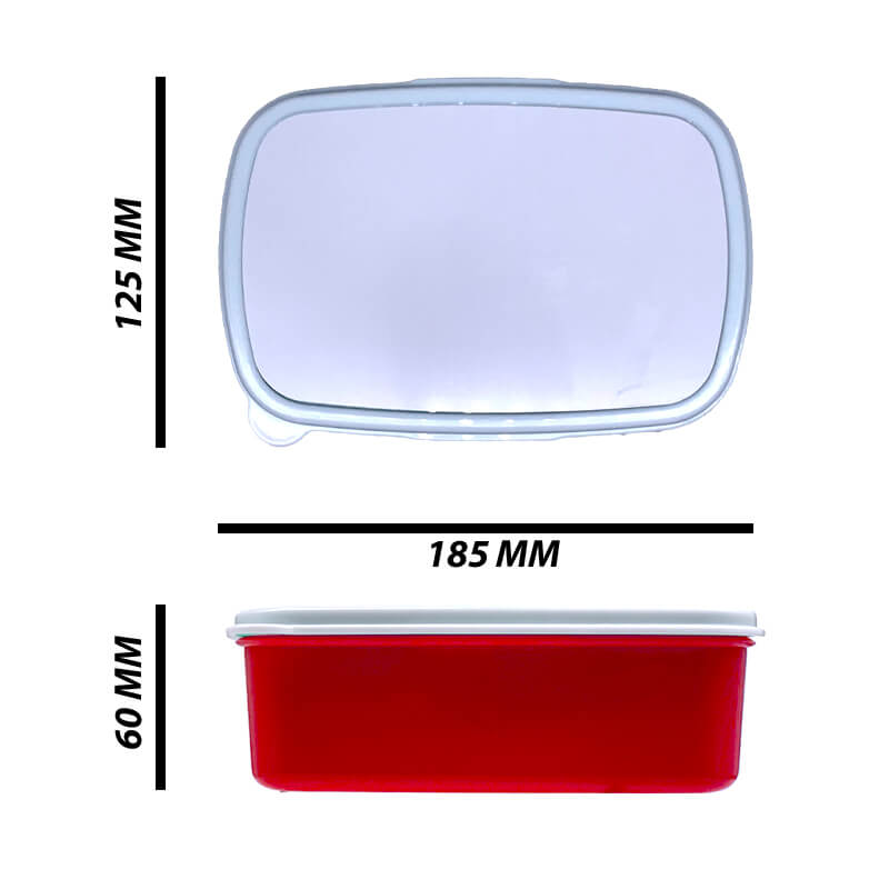 SB1104 M Rectangle Lunchbox Red