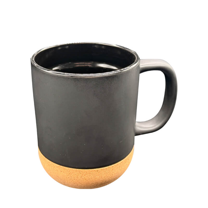 Artboard 8 11oz Black Engraving Ceramic Cork Mug