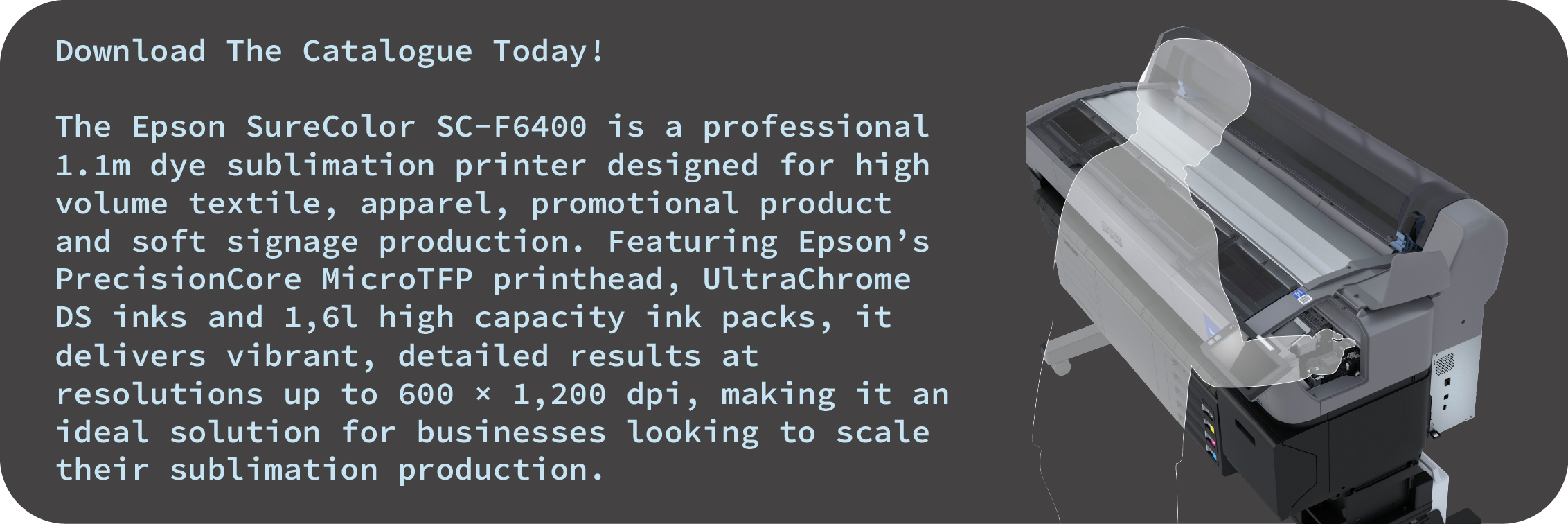 1.1m Epson SureColour F6400